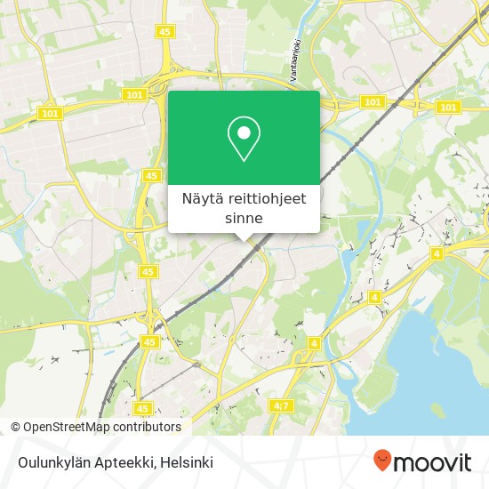 Oulunkylän Apteekki kartta