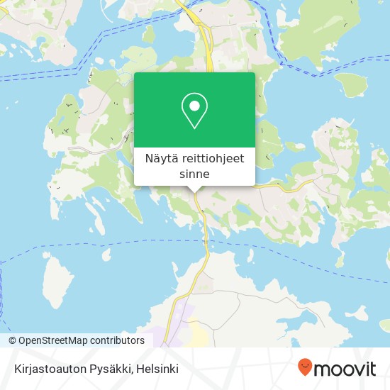 Kirjastoauton Pysäkki kartta