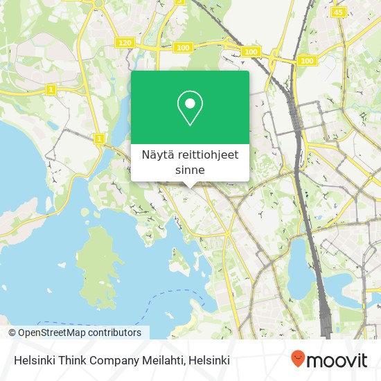 Helsinki Think Company Meilahti kartta