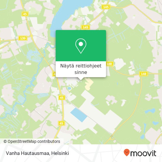 Vanha Hautausmaa kartta