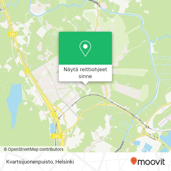 Kvartsijuonenpuisto kartta