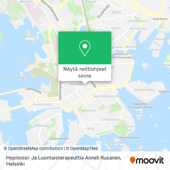 Hypnoosi- Ja Luontaisterapeuttia Anneli Rusanen kartta