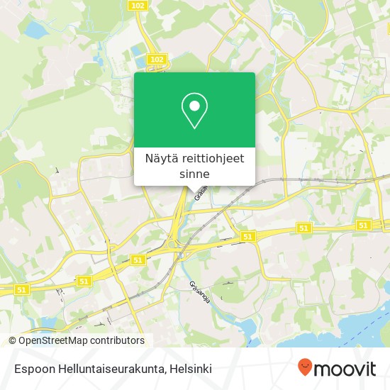 Espoon Helluntaiseurakunta kartta