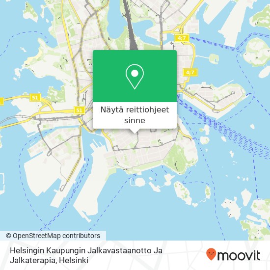 Helsingin Kaupungin Jalkavastaanotto Ja Jalkaterapia kartta
