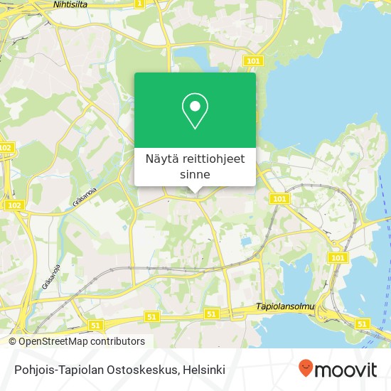 Pohjois-Tapiolan Ostoskeskus kartta