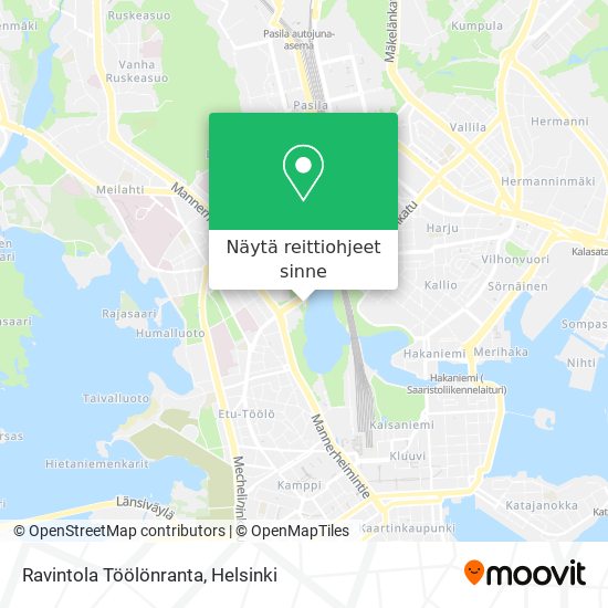 Ravintola Töölönranta kartta
