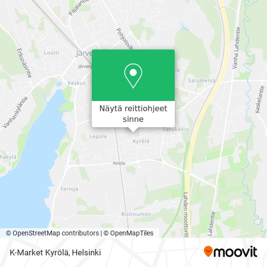 K-Market Kyrölä kartta