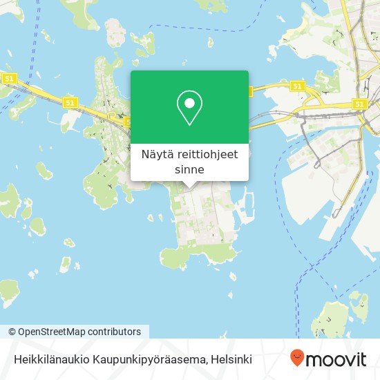 Heikkilänaukio Kaupunkipyöräasema kartta