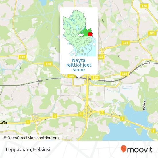 Leppävaara kartta