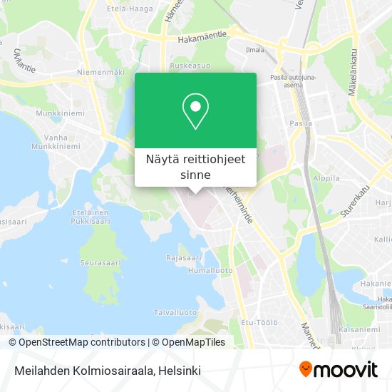 Kuinka päästä kohteeseen Meilahden Kolmiosairaala paikassa Helsinki  kulkuvälineellä Bussi, Metro tai Juna?