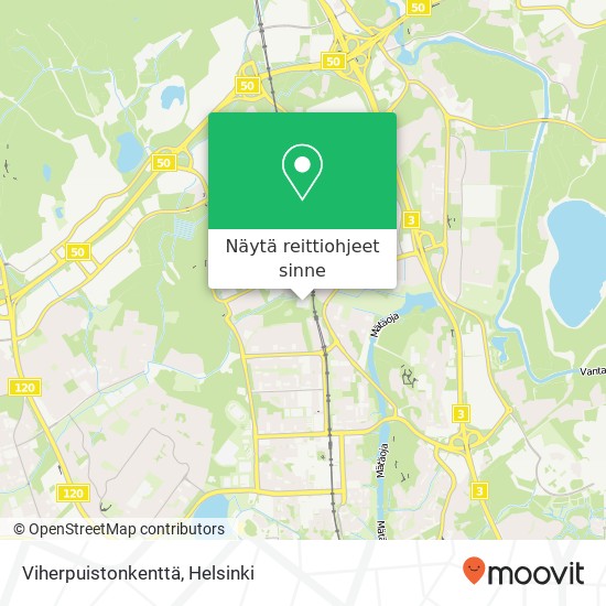 Viherpuistonkenttä kartta