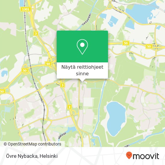 Övre Nybacka kartta