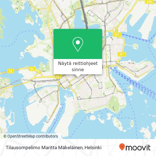 Tilausompelimo Maritta Mäkeläinen kartta