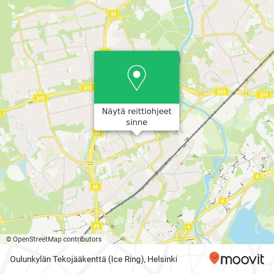 Oulunkylän Tekojääkenttä (Ice Ring) kartta