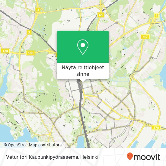 Veturitori Kaupunkipyöräasema kartta