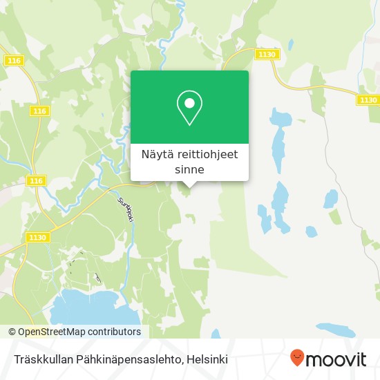 Träskkullan Pähkinäpensaslehto kartta