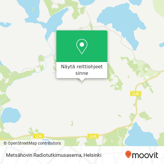 Metsähovin Radiotutkimusasema kartta