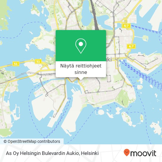 As Oy Helsingin Bulevardin Aukio kartta