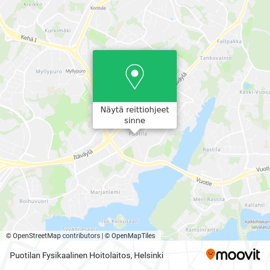 Puotilan Fysikaalinen Hoitolaitos kartta