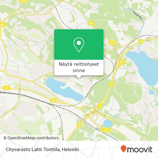 Cityvarasto Lahti Tonttila kartta