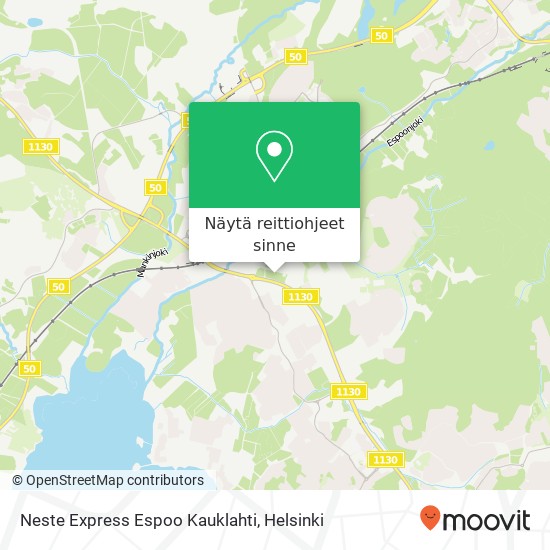 Neste Express Espoo Kauklahti kartta