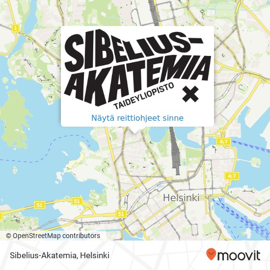Sibelius-Akatemia kartta