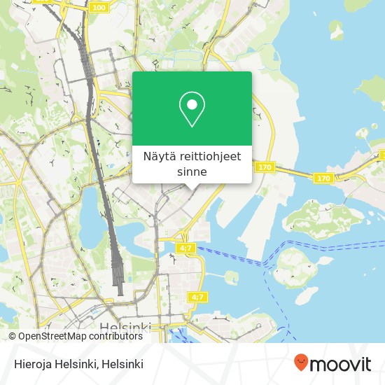 Hieroja Helsinki kartta