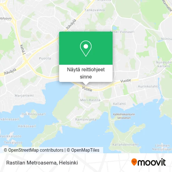 Rastilan Metroasema kartta