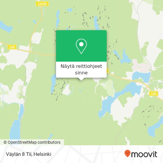 Väylän 8 Tii kartta