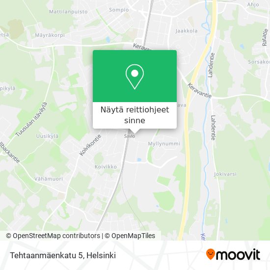 Tehtaanmäenkatu 5 kartta