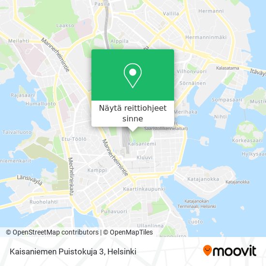 Kaisaniemen Puistokuja 3 kartta