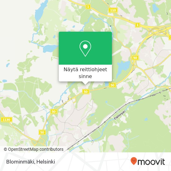 Blominmäki kartta