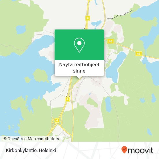 Kirkonkyläntie kartta