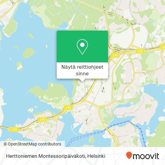 Herttoniemen Montessoripäiväkoti kartta