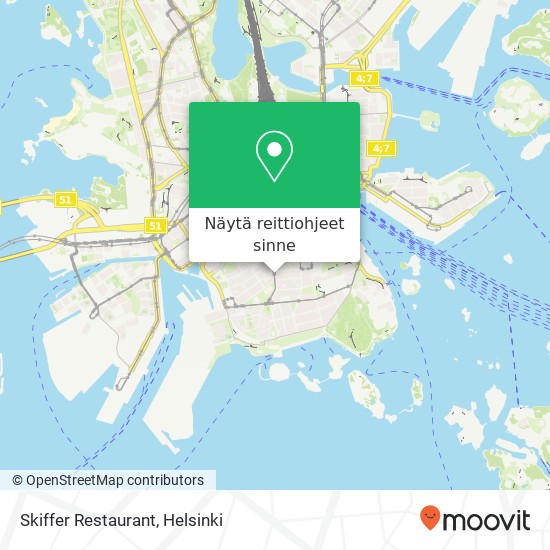 Skiffer Restaurant kartta