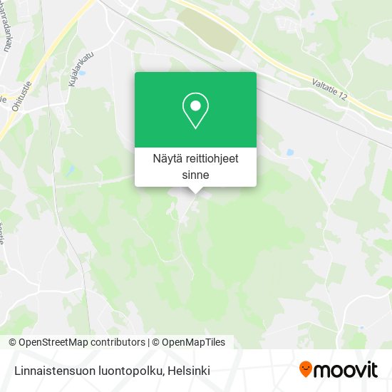 Linnaistensuon luontopolku kartta