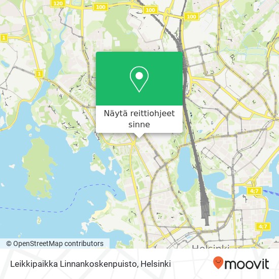 Leikkipaikka Linnankoskenpuisto kartta