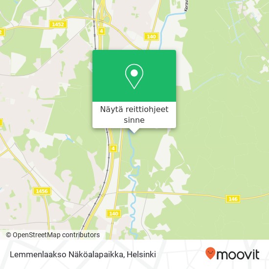 Lemmenlaakso Näköalapaikka kartta