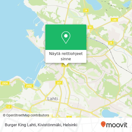 Burger King Lahti, Kivistönmäki kartta