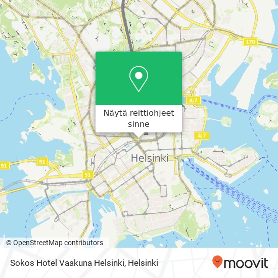 Sokos Hotel Vaakuna Helsinki kartta