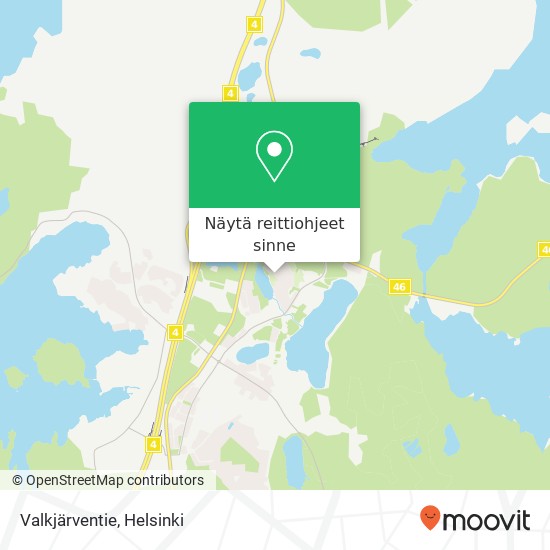 Valkjärventie kartta