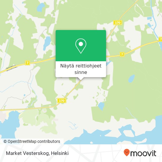 Market Vesterskog kartta