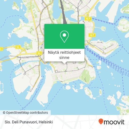 Sis. Deli Punavuori, Båtsmansgatan 7 FI-00150 Helsinki kartta