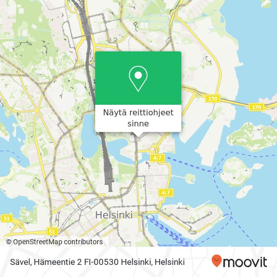 Sävel, Hämeentie 2 FI-00530 Helsinki kartta