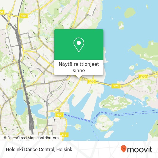 Helsinki Dance Central, Sörnäisten rantatie 33C FI-00500 Helsinki kartta