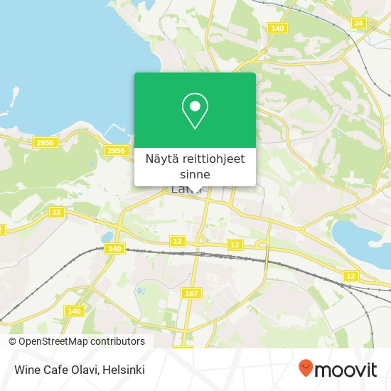 Wine Cafe Olavi, Aleksanterinkatu 10 FI-15110 Lahti kartta