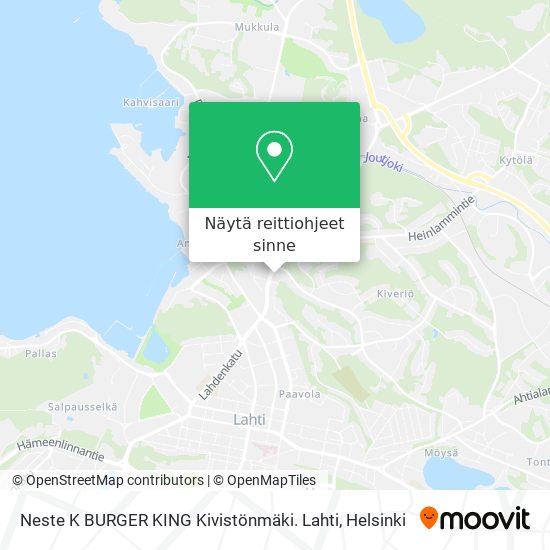 Neste K BURGER KING Kivistönmäki. Lahti kartta