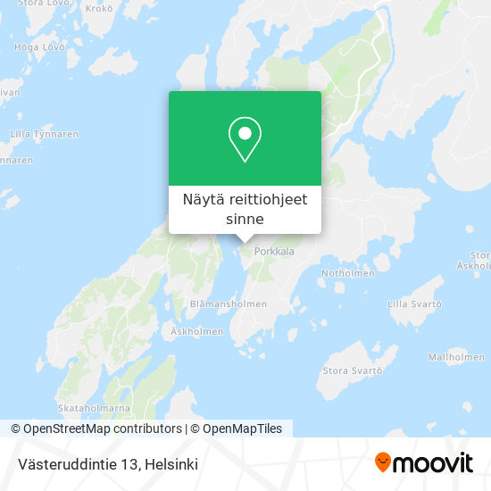 Västeruddintie 13 kartta