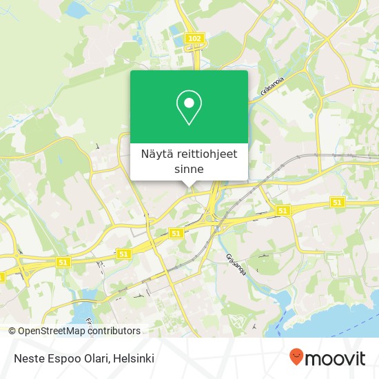 Neste Espoo Olari kartta