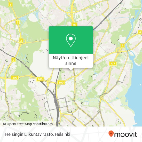 Helsingin Liikuntavirasto kartta